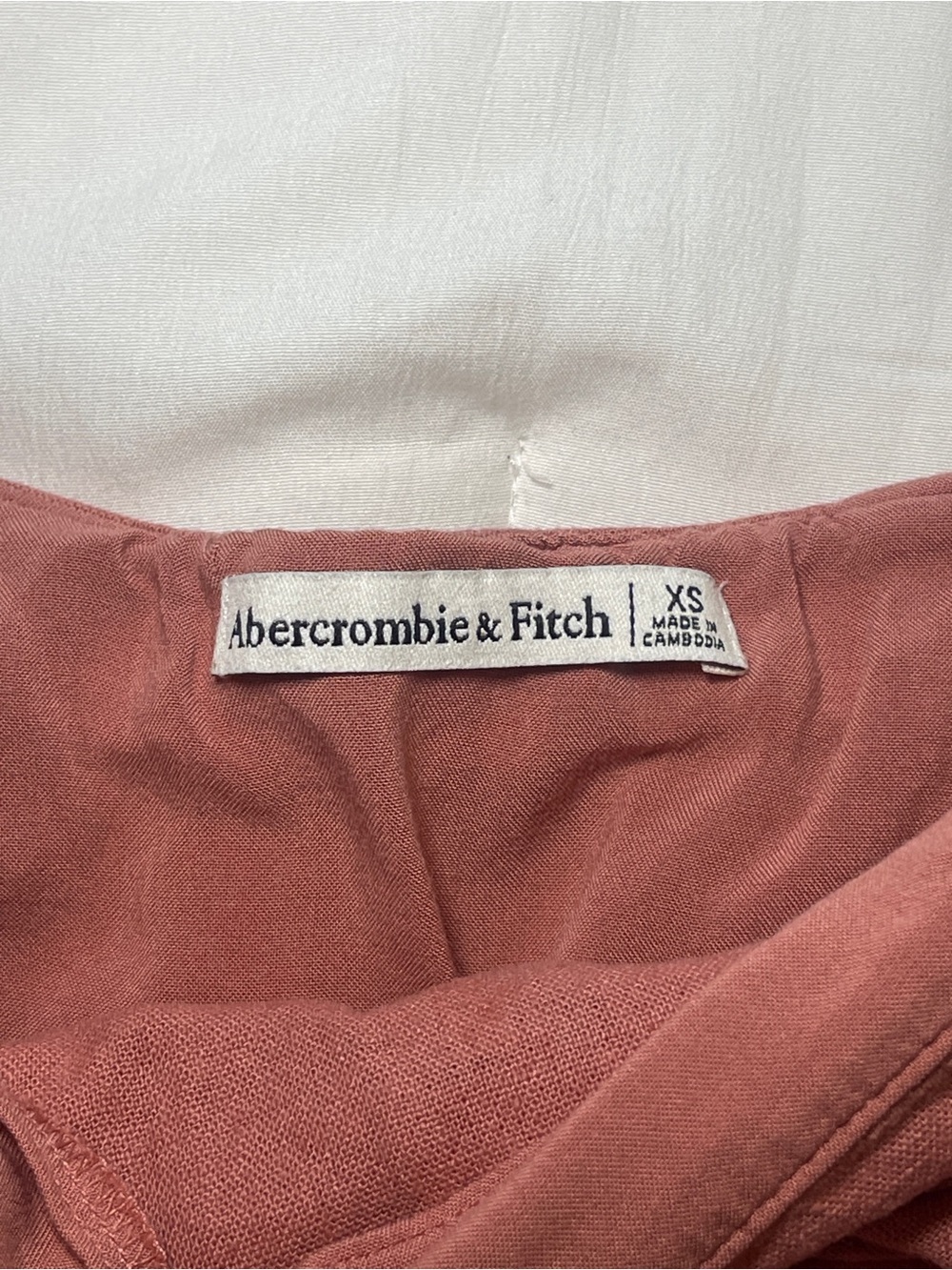 Abercrombie & Fitch Women's Wrap Mini Skirt Rust Coral Side Zip Size XS | - Picture 5 of 11